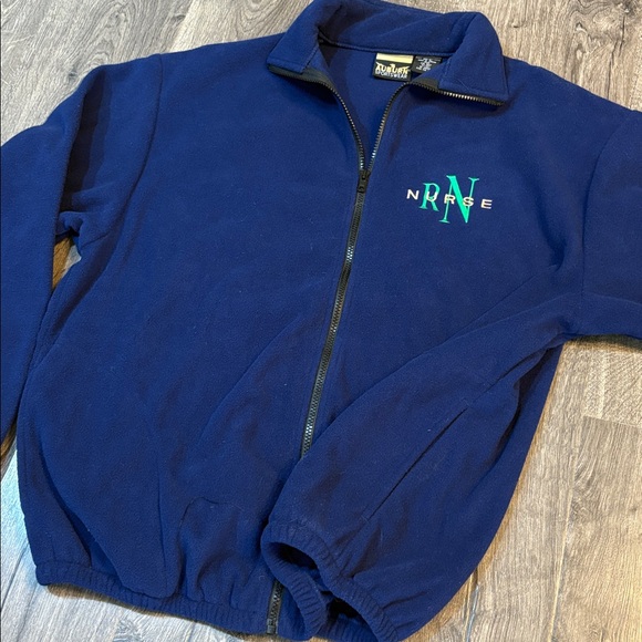Blue Full-Zip Jacket with Green Logo - Picture 3 of 3